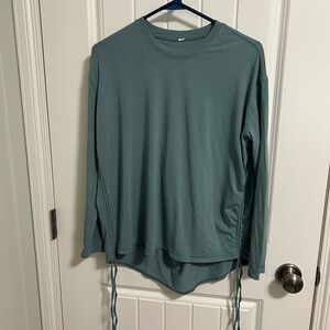 Lululemon Teal Side-Cinch Long Sleeve Shirt